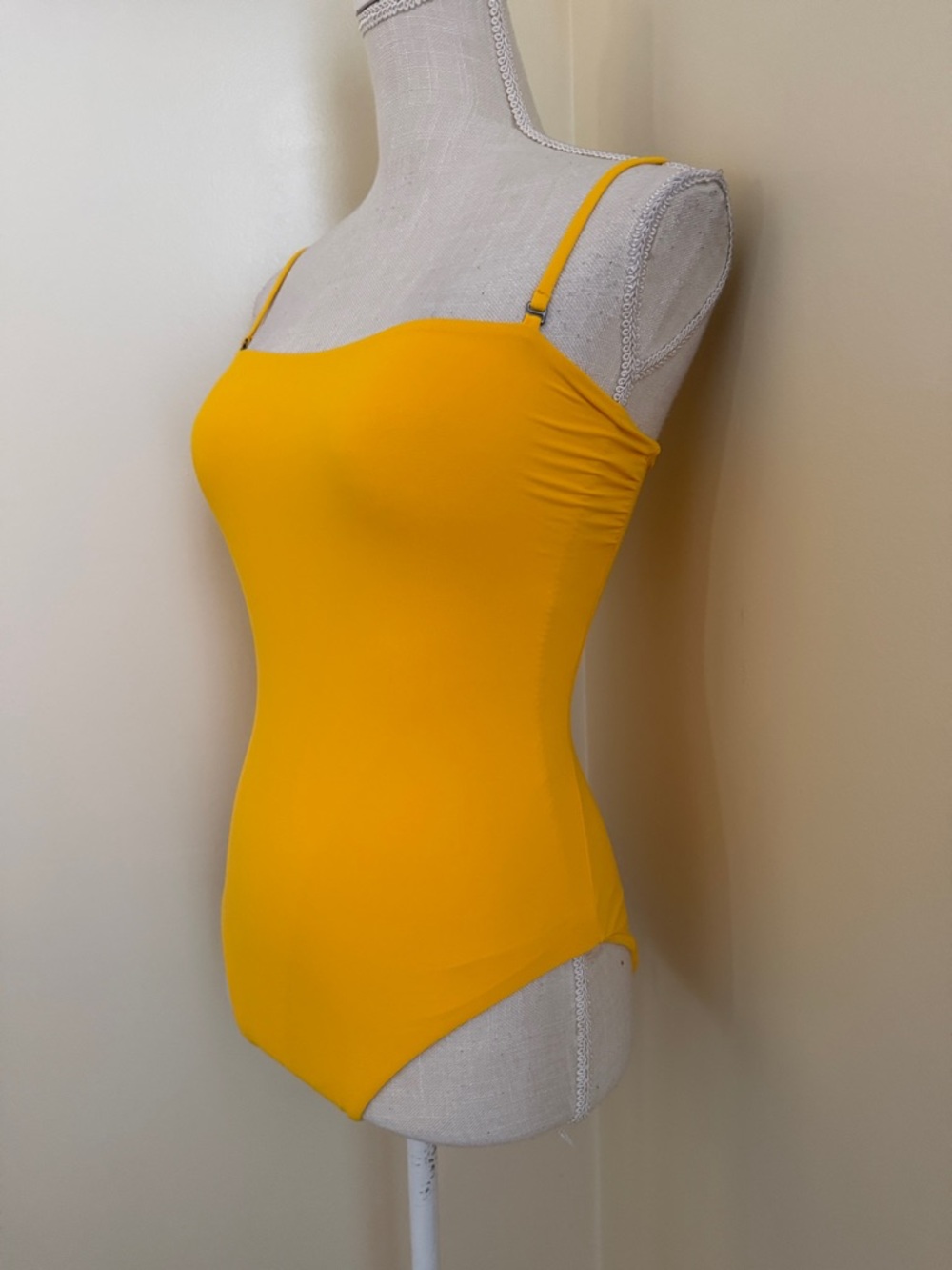 Yellow Women's One-Piece Swimsuit - Sleek Minimalist Design - Picture 7 of 11